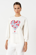 23190 Свитшот женский (молочный)