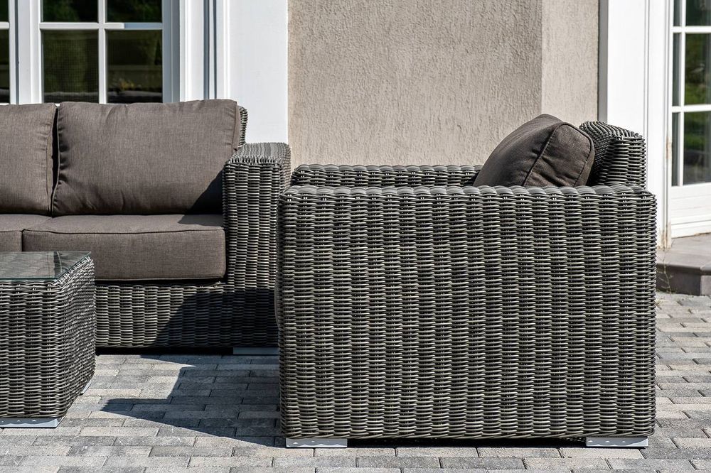 "Боно" лаунж-зона из искусственного ротанга, цвет графит