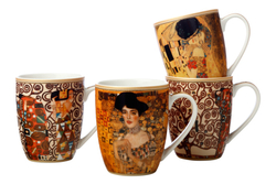 Набор кружек 4шт 0.375л Casa Domani Климт