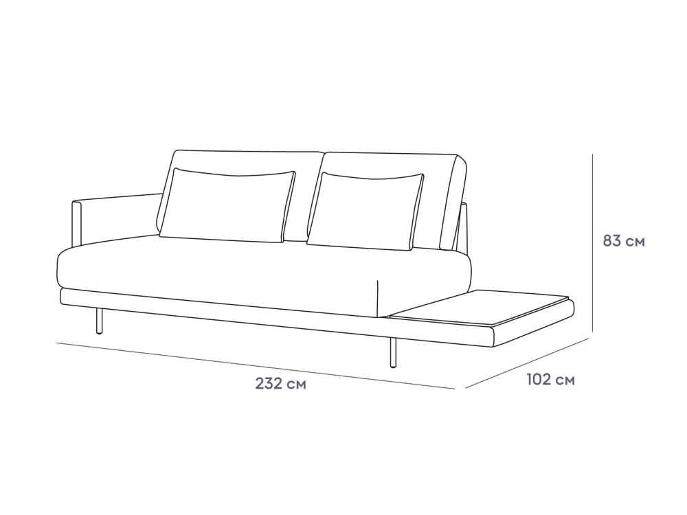 Кушетка Ricadi левая