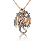 Подвеска «Дракон» из красного золота