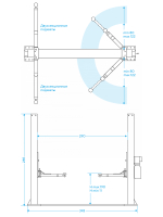 NORDBERG (N4120BM-4B_380) Подъемник 380V 2х стоечный 4т со снятием стопоров с одной колонны (синий)