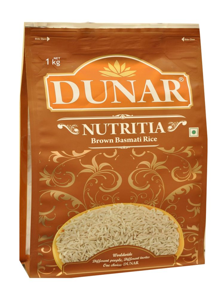 Рис Dunar Basmati Nutritia нешлифованный 1 кг x 2 шт
