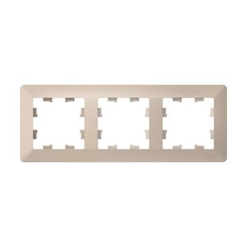 Рамка 3-м AtlasDesign Air песочн./дым. бел. SE ATN221203