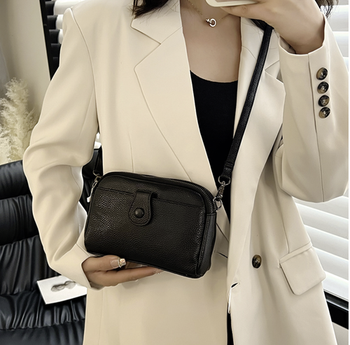 Уценка ! Сумка женская через плечо натуральная кожа, цвет черный