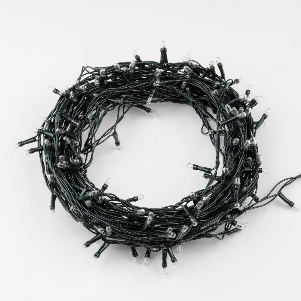 UDL-S1000-200-DGA WARM WHITE IP20 MINI Гирлянда с контроллером. 10м. 200 миниламп накаливания. Теплый белый свет. Провод зеленый. TM Uniel