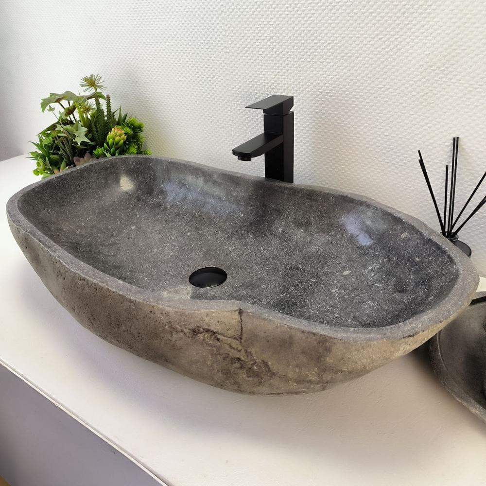Раковина из речного камня RS-63536 (80*45*16) 0125