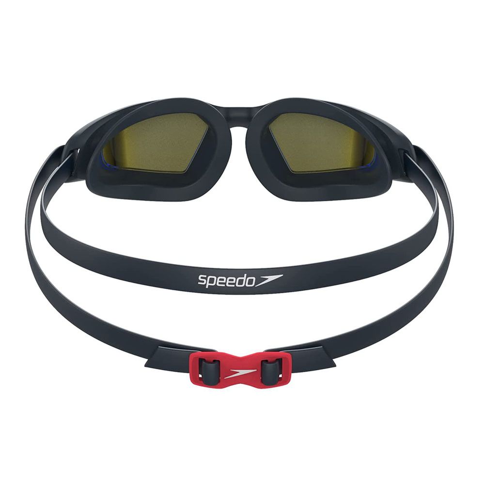 Очки для плав. SPEEDO Hydropulse Mirror, 8-12267D646, ЗЕРКАЛЬНЫЕ линзы, черная оправа