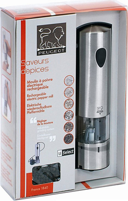 ELIS RECHARGEABLE - Мельница для соли электрическая 20 см нерж.сталь (salt mill)