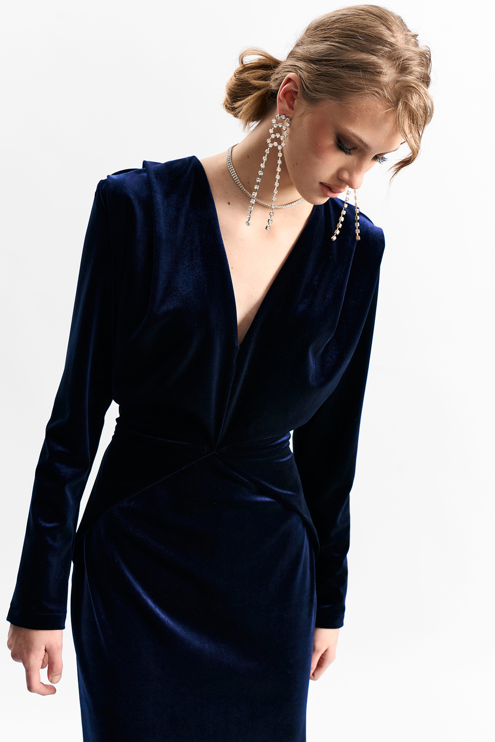 Платье мини 1273 темно-синий