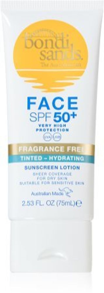 Bondi Sands защитный тонизирующий крем для лица для сухой кожи SPF 50+ Fragrance Free