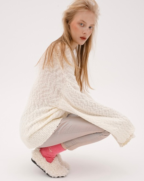 Носки в рубчик из шерсти ангоры Розовое мыло