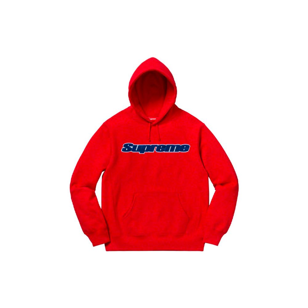 Supreme SS19 Chenille Hooded Sweatshirt logo