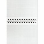 Блокнот А5 (146х206 мм), 60 л., гребень, картон, жесткая подложка, клетка, BRAUBERG, "Black", 114365