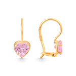 Серьги из золота с розовыми фианитами