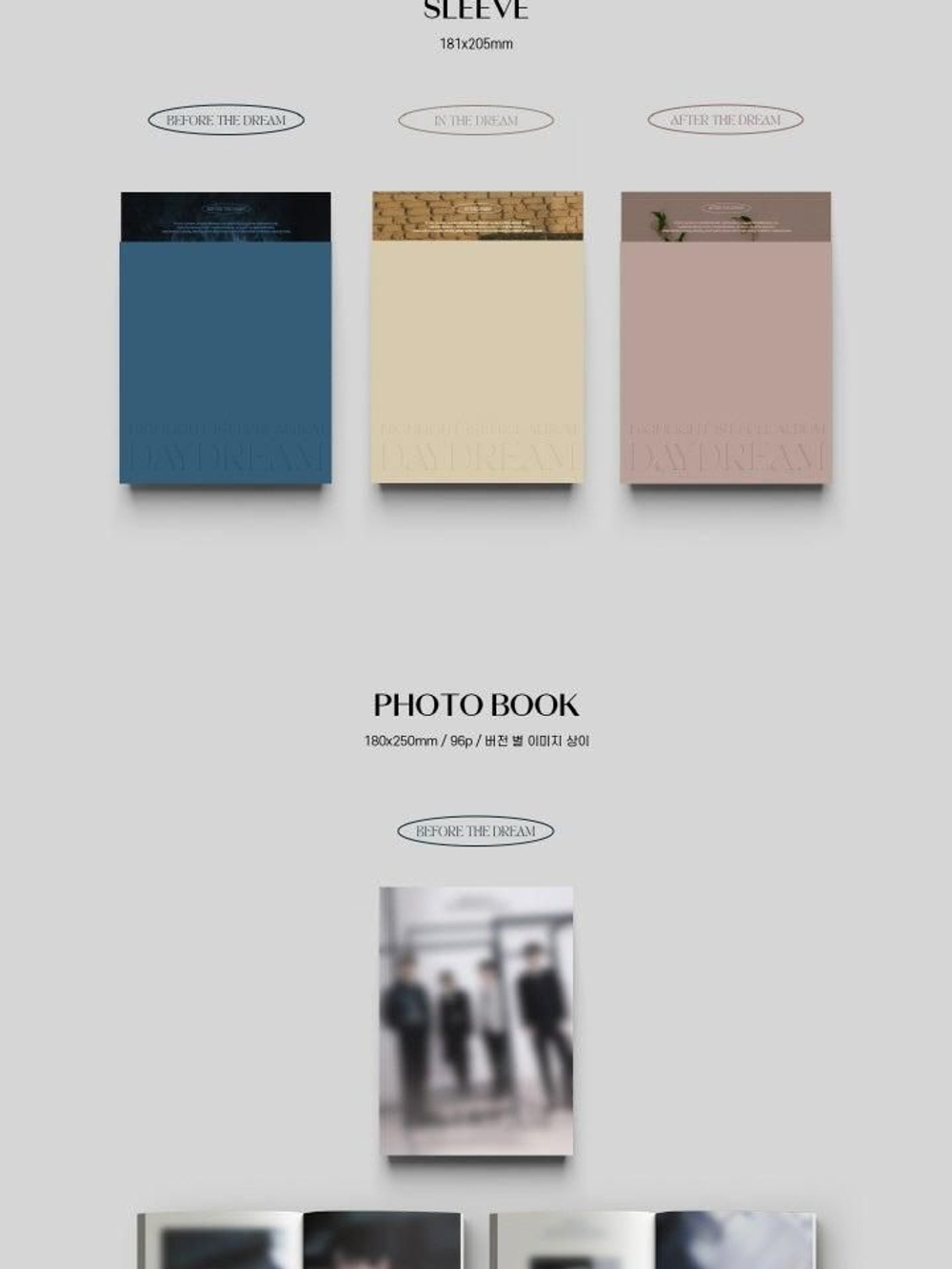 Альбом HIGHLIGHT - DAYDREAM 1st Album 3 Version SET