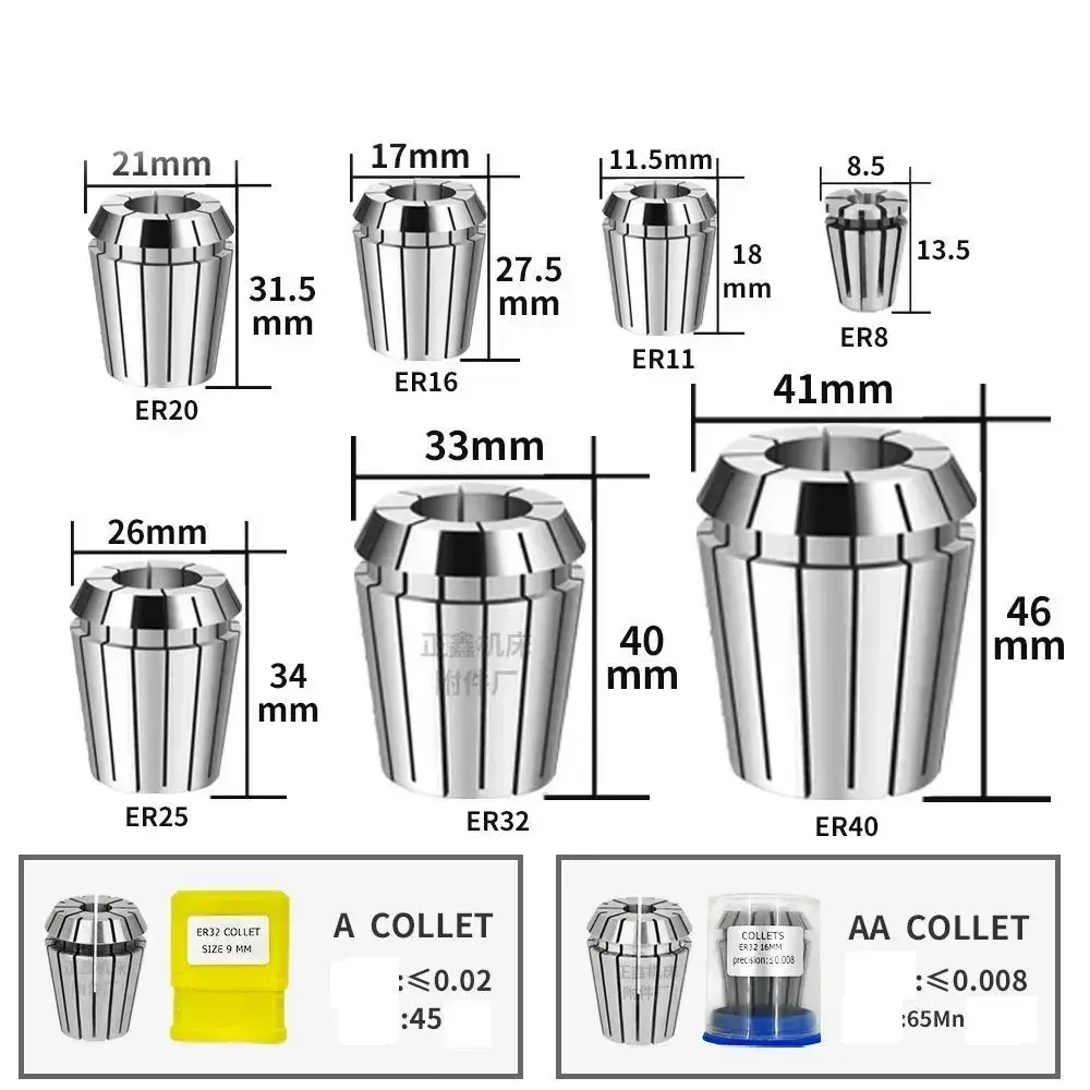 ER08 4.5 мм AA цанга с биением 0,008 высокоточная прецизионная
