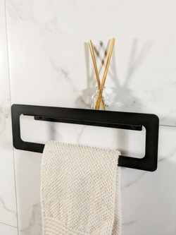 Держатель для полотенец MetaDec Qadrate 30см черный