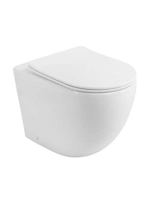 Унитаз приставной BelBagno Sfera-R BB2141CB-TOR/SC белый, безободковый, с крышкой микролифт, слив-торнадо