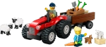 Конструктор LEGO City 60461 Красный сельскохозяйственный трактор с прицепом и овцами
