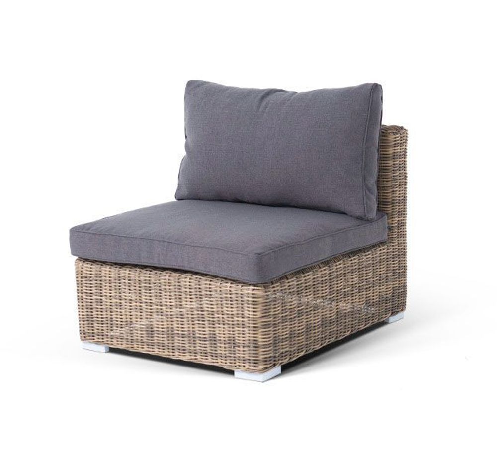 "Лунго" модуль диванный прямой с подушками, цвет соломенный