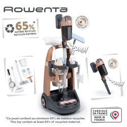 Набор Smoby Rowenta 330326WEB тележка для уборки с пылесосом и 10 аксессуарами для детей от 3 лет — фото 2