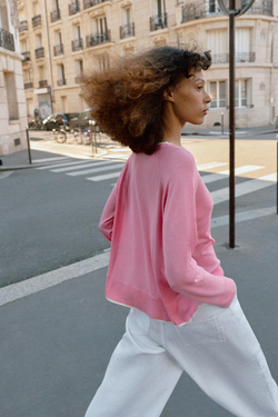 ZARA ТРИКОТАЖНЫЙ ДЖЕМПЕР, РОЗОВЫЙ