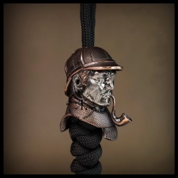 Темлячная бусина "Шерлок" для ножей , бронза + никелирование