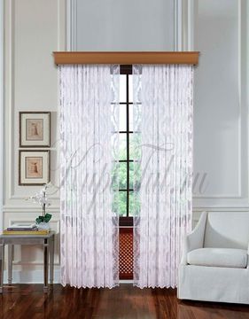 Штора Корона (белый жаккард ришелье)