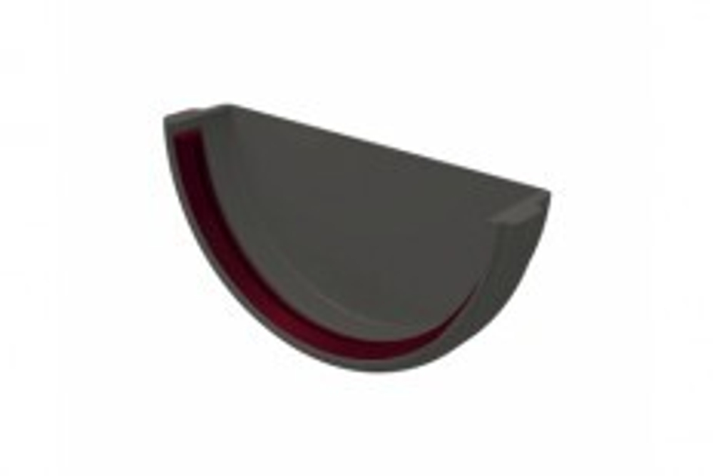 Заглушка желоба универсальная ПВХ Grand Line Стандарт, графит