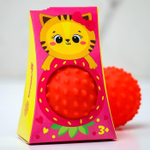 4916704 Развивающий, массажный, рельефный мячик «Кошечка»
