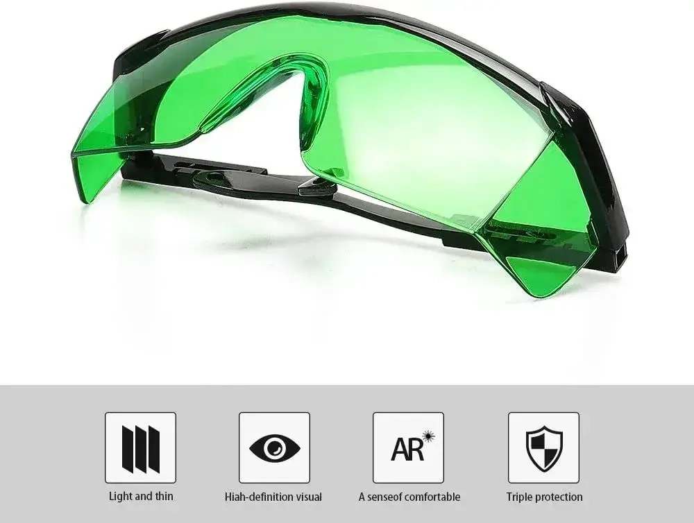 Очки зеленые для лазерного уровня, в противоударном чехле