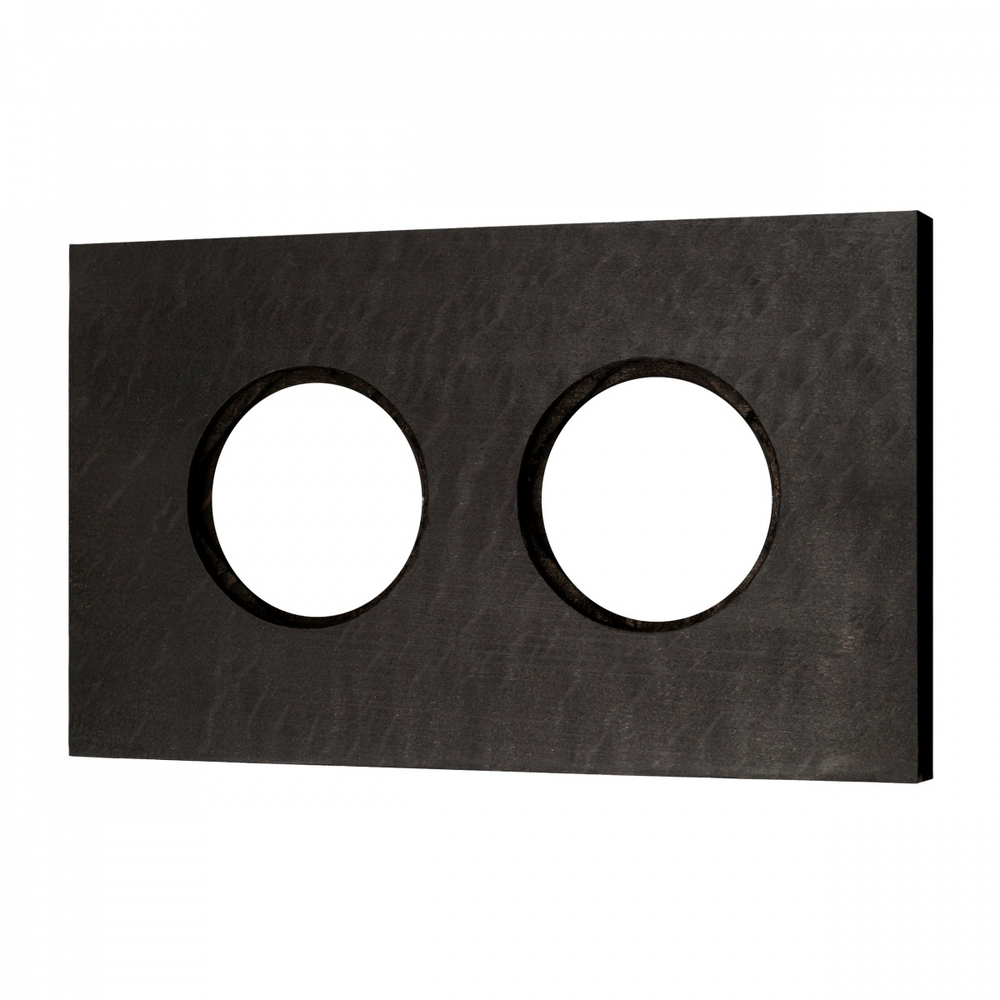 Рамка 2-х постовая, скрытый монтаж, Шедель Форест, дерево, цвет Угольно-черный BF7-620-119