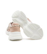 Кожаные кроссовки TWINSET - бежевый(241TCP092)