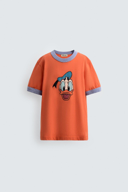 ZARA X DISNEY ФУТБОЛКА DONALD DUCK, КРАСНЫЙ