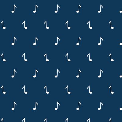 Белый узор на синем фоне Ноты