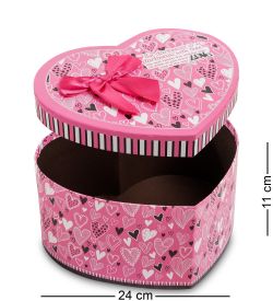 WG-56/2-B Коробка подарочная «Сердце» цв.розовый
