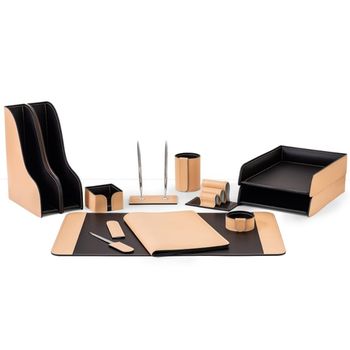 Настольный набор из кожи Cuoietto серии Business из 12 предметов (NBCNatCh12.3)