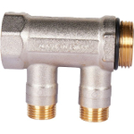 Коллектор отсекающий 1х1/2 2 выхода синий STOUT SMB-6211-011202