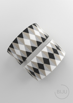 Схема PEYOTE, Схема браслета мозаичное плетение, узор из Miyuki Delica 11/0, файл PDF, №206