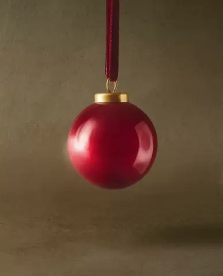 ZARA HOME УКРАШЕНИЕ ДЛЯ РОЖДЕСТВЕНСКОЙ ЁЛКИ В ФОРМЕ ШАРА, КРАСНЫЙ