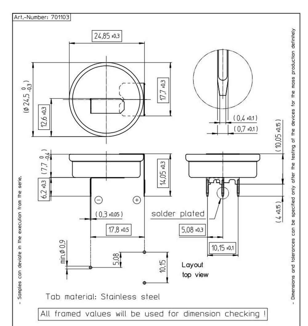 Элемент питания Renata CR2477NRH-LF