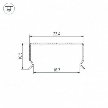 Гибкий профиль из нержавеющей стали 1м 062625 WPH-FLEX-2020-1000 Arlight