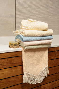 Набор полотенец 3шт Palombella Verushka Azzuro небесно-голубой