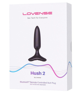 Черная анальная вибропробка HUSH 2 Size S - 12,1 см.