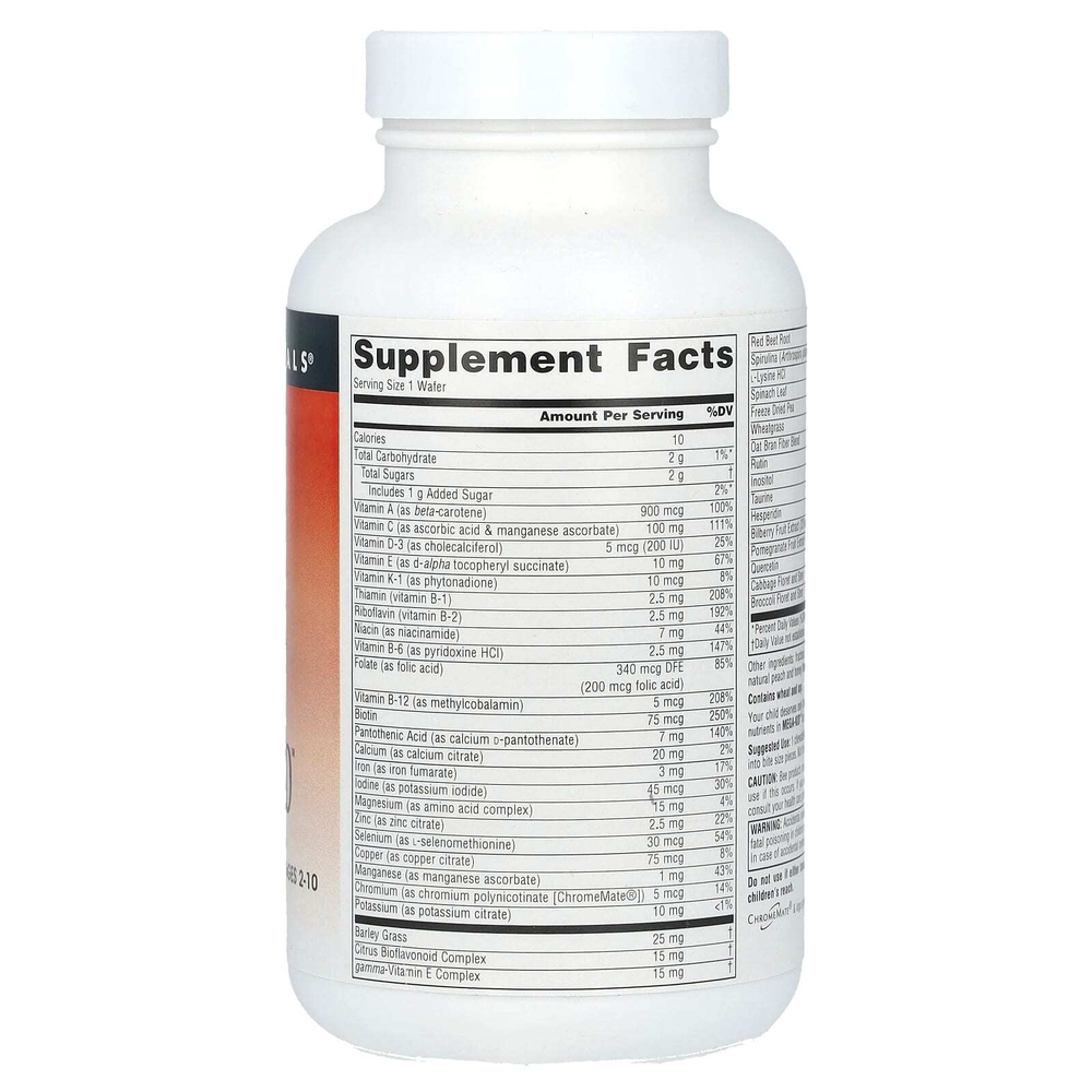 Source Naturals, Mega-Kid, жевательные мультивитамины, для детей от 2 до 10 лет, вкус натуральных ягод, 60 жевательных таблеток