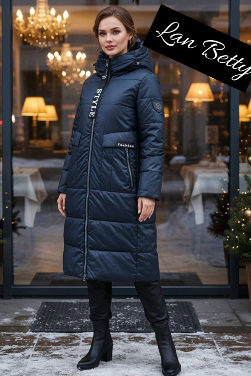 Пуховик зимний женский длинный