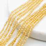 Фианит (кубический цирконий), цвет желтый, размер 2 мм, цена за нить около 195 шт (38 см)
