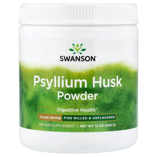 Swanson, Порошок из шелухи семян подорожника, 5 г, 340 г (12 унций)