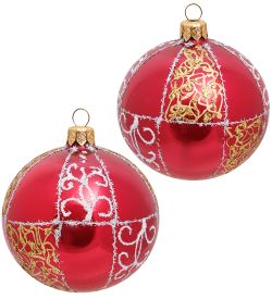 Элита НФШ-1213/2 Набор ел.украшений Шар 2шт «Паутинка» 80 мм